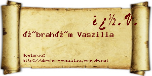 Ábrahám Vaszilia névjegykártya